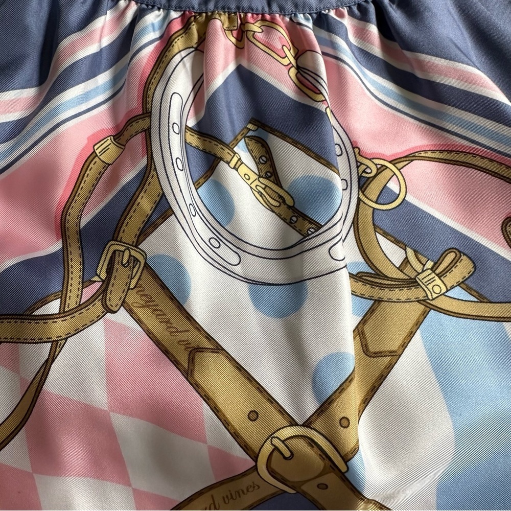 Vineyard Vines for Kentucky Derby Silk Halter Neck Sleeveless Top Size 8 - Picture 8 of 8